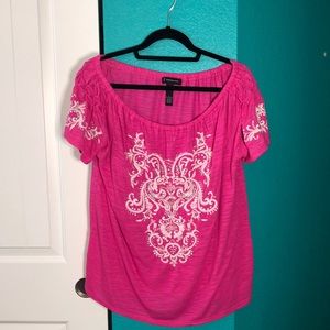 Pink Beaded INC Top